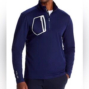RLX Ralph Lauren Men's XL Navy Performance Jersey Pullover Quarter Zip NWT
